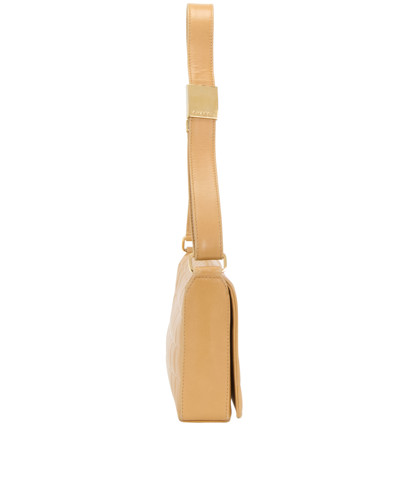 Chocolate Bar Shoulder, &pound;1,200, Handbags, Tan, Lambskin Leather, Side view